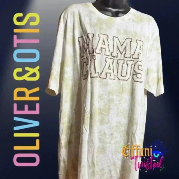 Oliver & Otis Mama Claus Tee - Tie-Dye Style - Size XXL - Picture 1 of 3